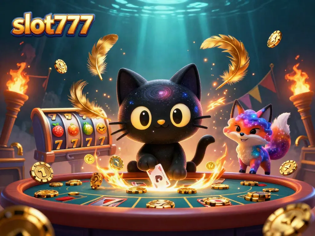 Experience thrilling slot777 gameplay with vibrant casino elements in this stunning illustration.