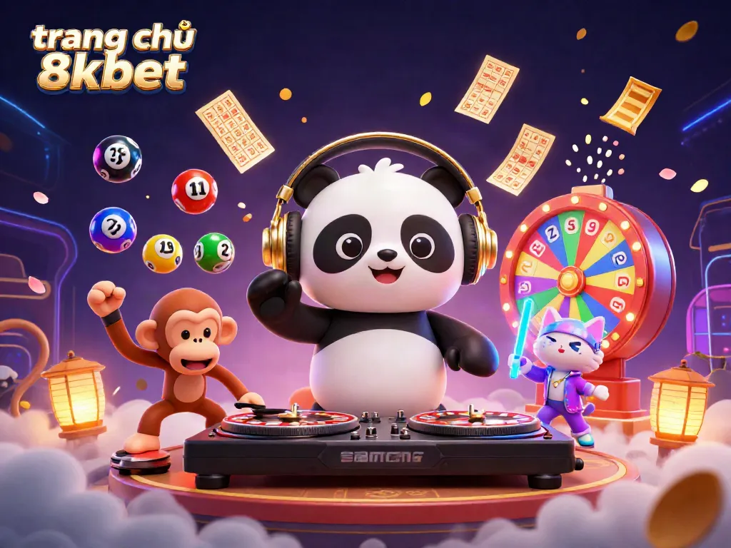 Experience excitement with trang chủ 8xbet as the DJ panda spins in this vibrant casino scene.